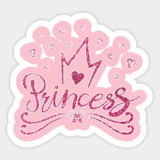 pink sparkles Princess for girls kids and adults Sticker